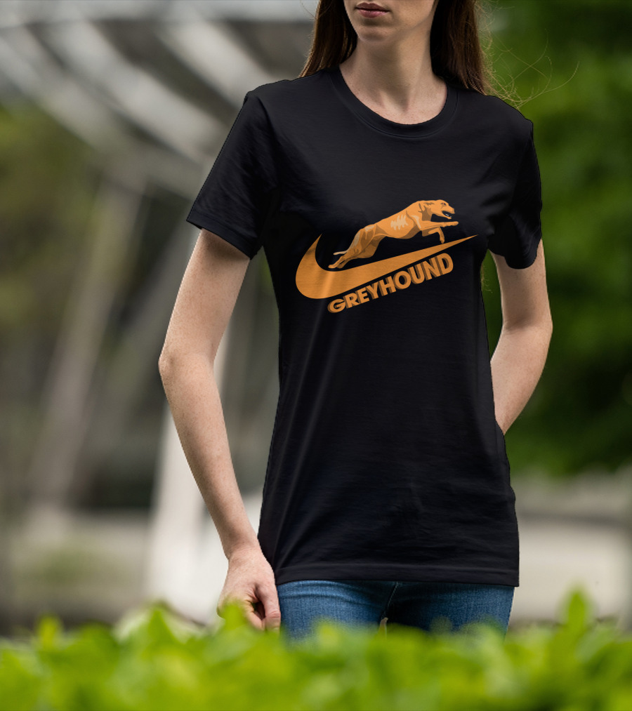 Greyhound Nike Jumping Dog T-Shirt