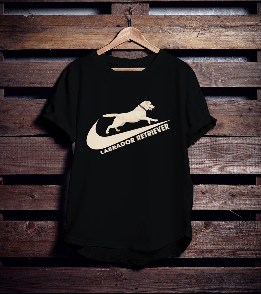 Labrador Retriever Nike Swoosh Dog Jumping T-Shirt