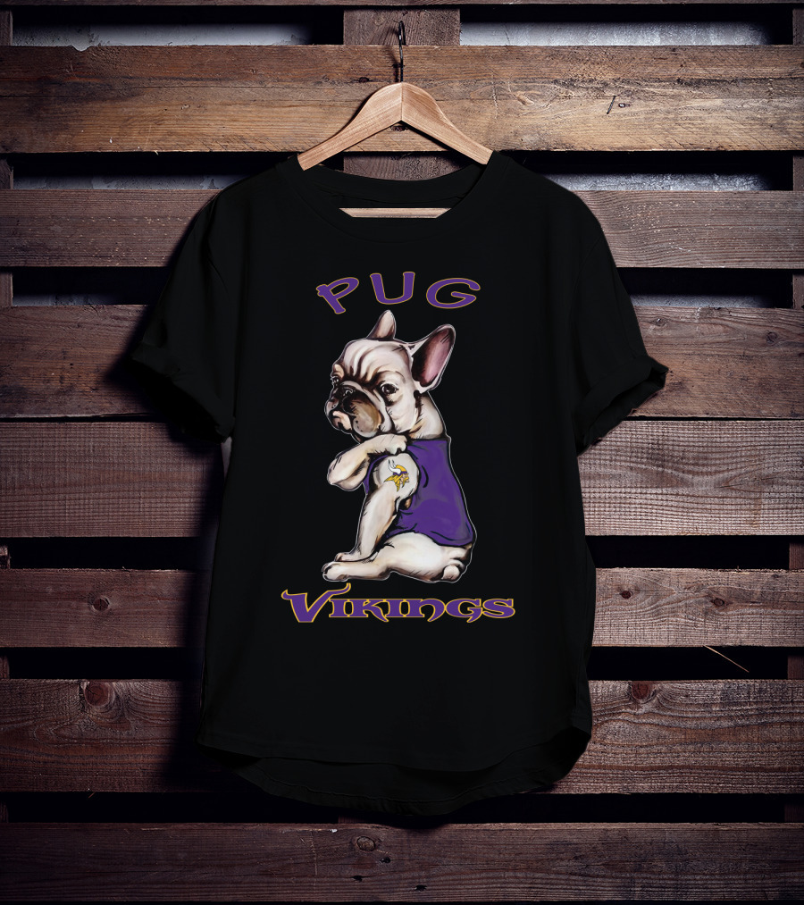 Pug Vikings Nflmv T-Shirt