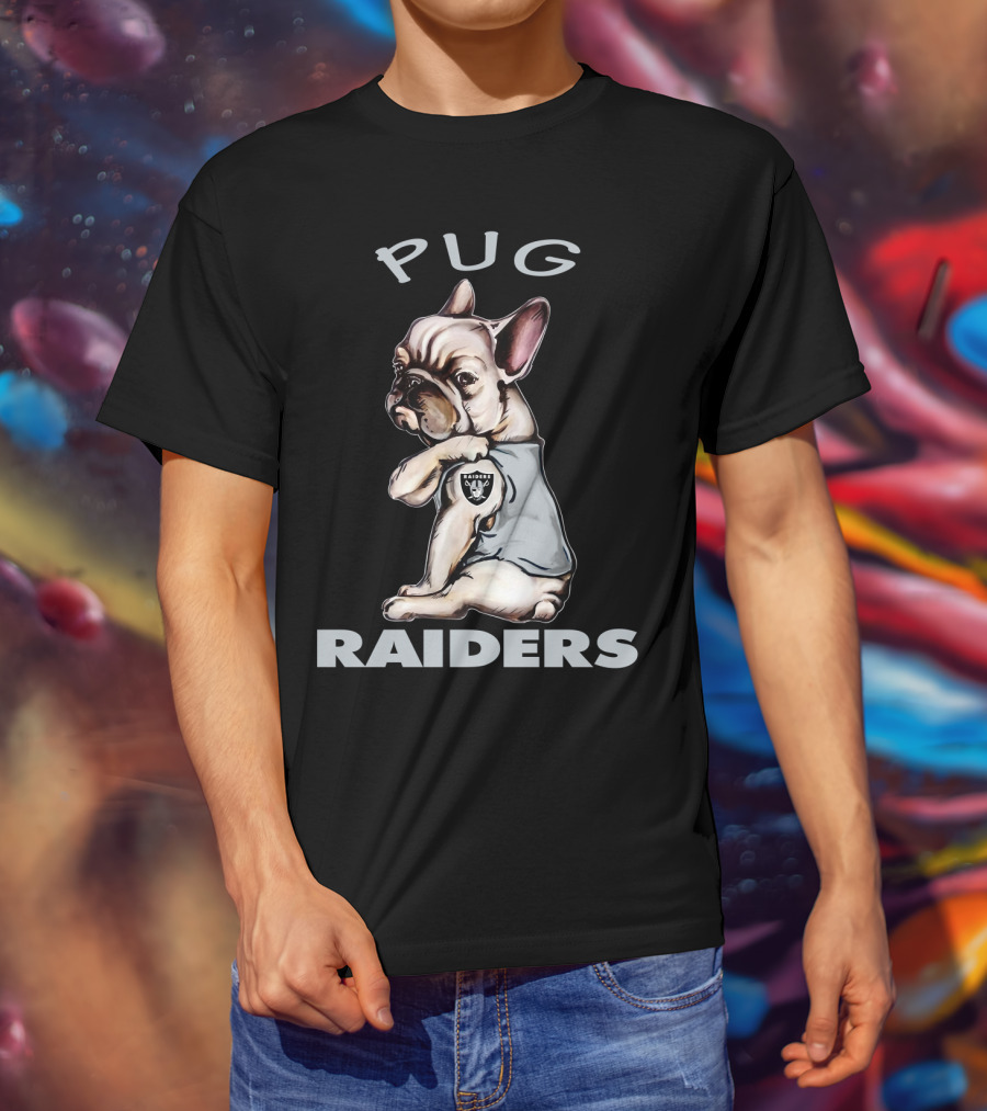 Pug Raiders Nflor Raiders T-Shirt