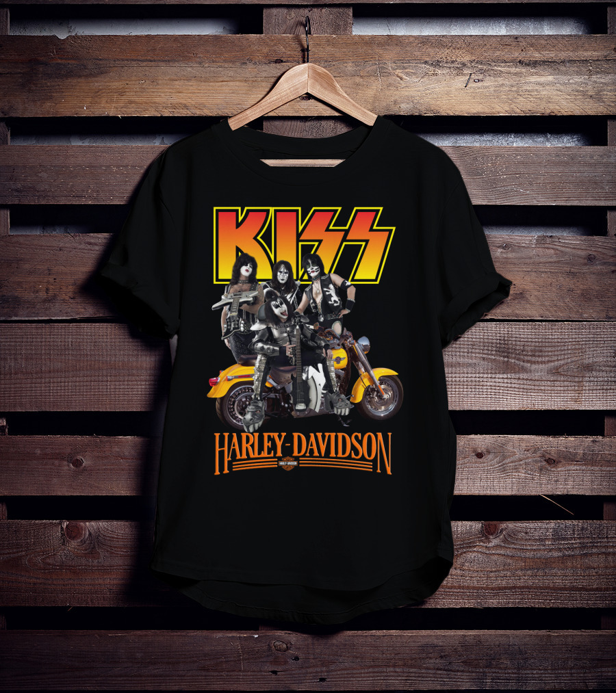 Kiss Harley Davidson Motorcycle Band Collaboration T-Shirt
