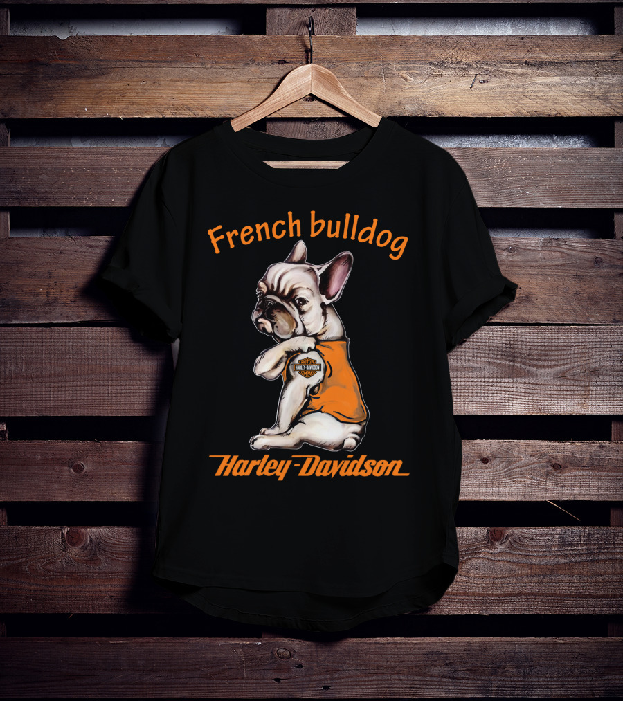 French Bulldog Harley Davidson Motorcycle T-Shirt