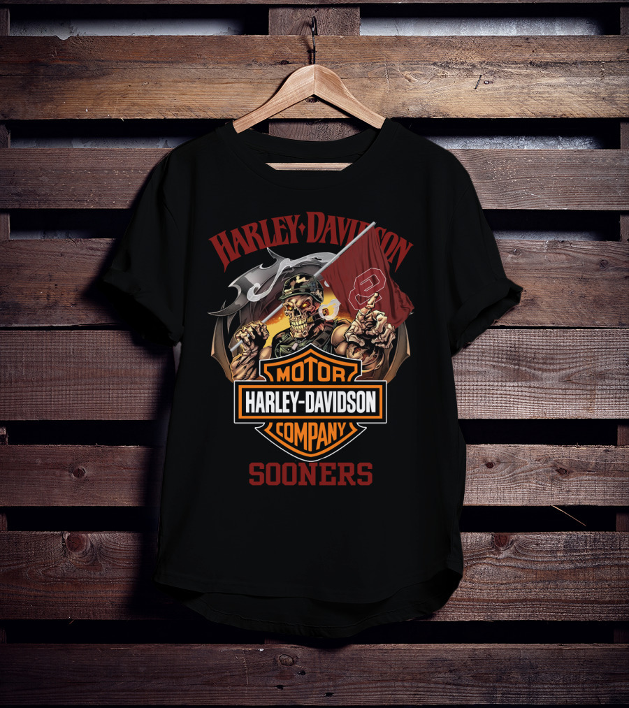 Harley Davidson Motor Company Sooners 69 Oklahoma T-Shirt