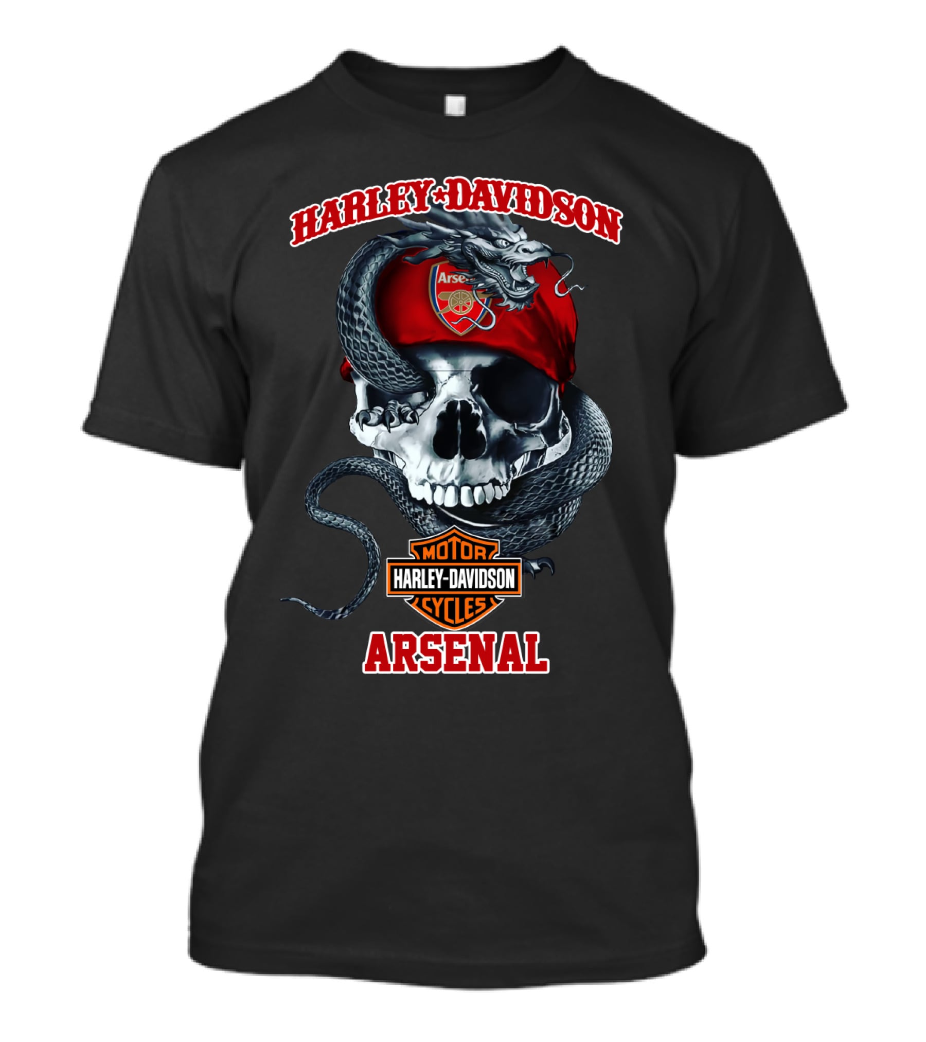 Harley Davidson Arsenal Skull Snake T-Shirt