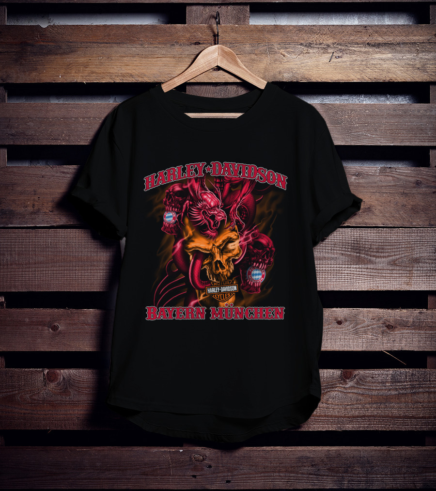 Harley Davidson Bayern München Fc Harley Davidson Cycles T-Shirt
