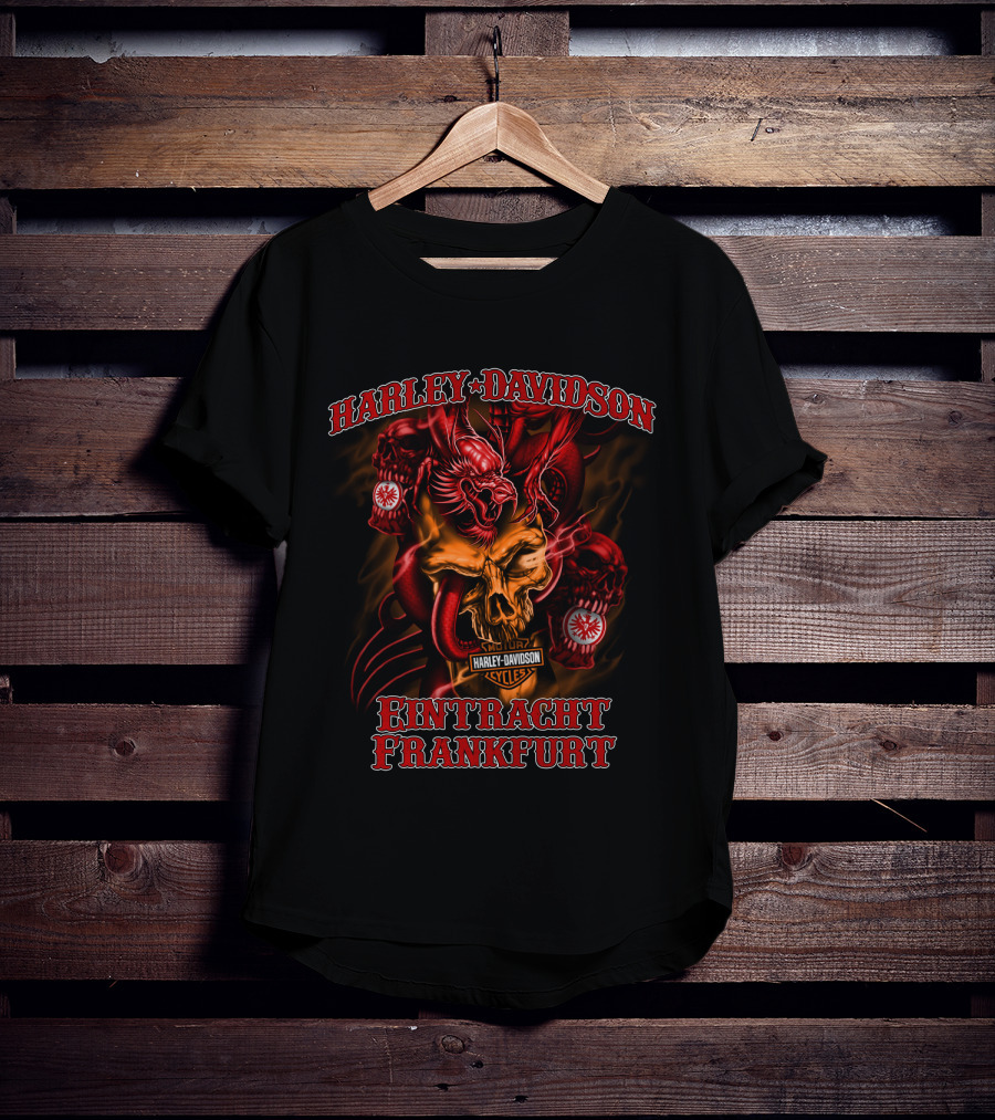 Harley Davidson Eintracht Frankfurt Skull T-Shirt