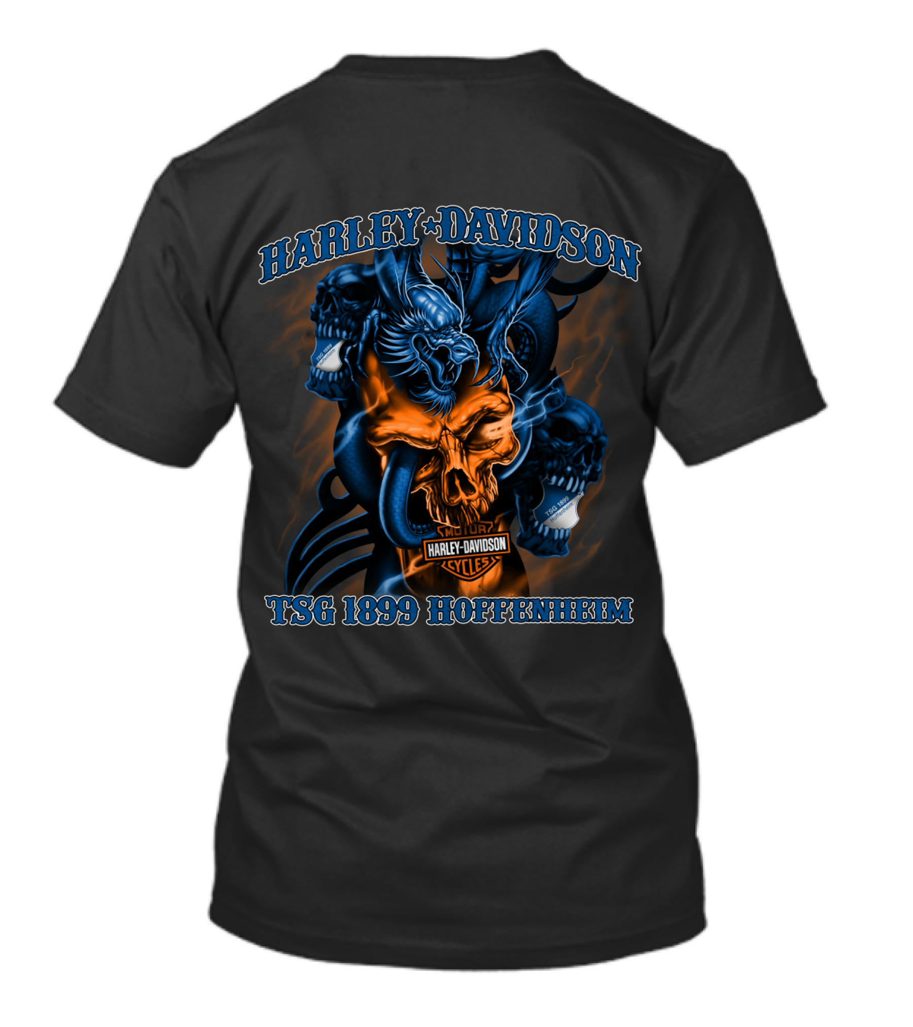Harley Davidson Tsg 1899 Hoffenheim Cycles Skull T-Shirt