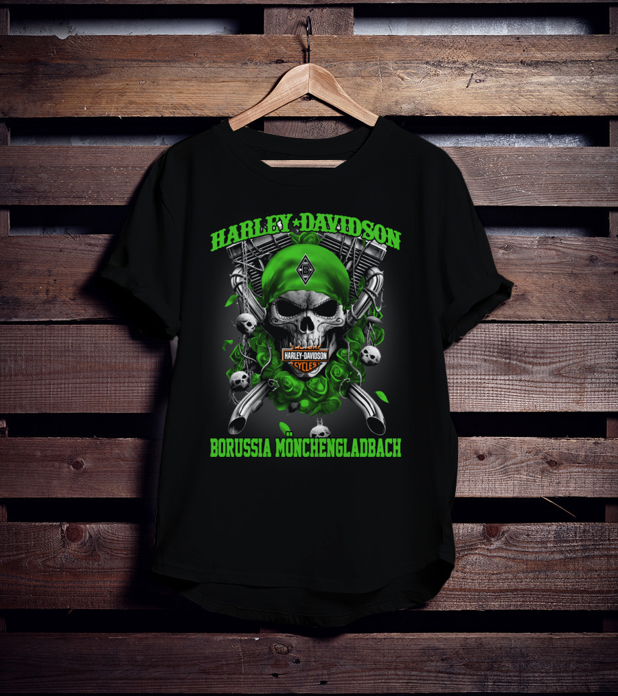 Harley Davidson Borussia Mönchengladbach Skull T-Shirt