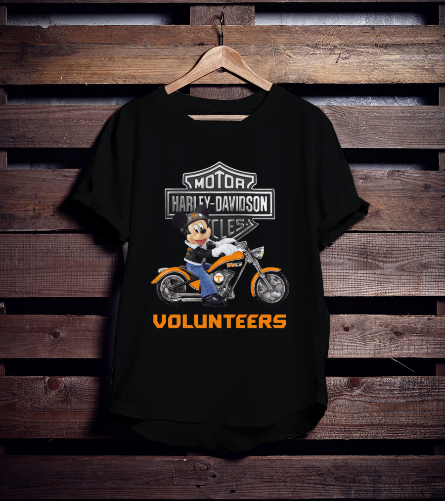 Harley Davidson Mickey Mouse Vols Tennessee Volunteers T-Shirt