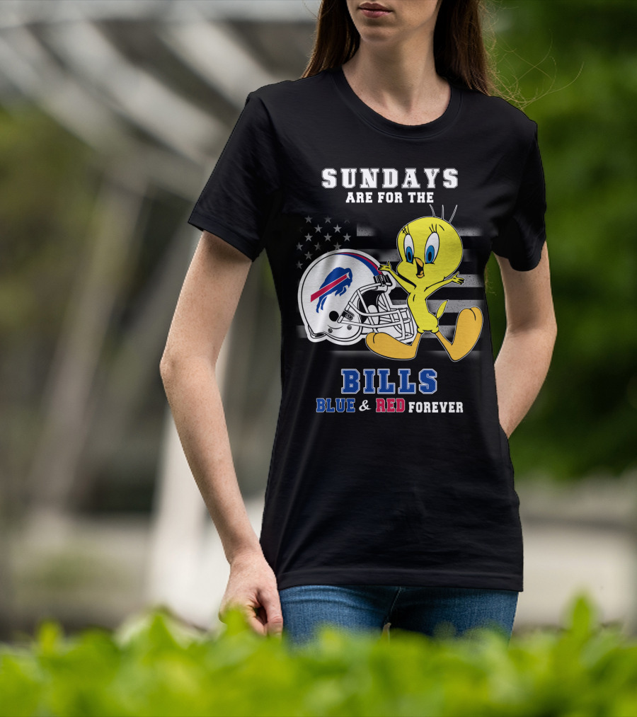 Sundays Are For The Bills Blue & Red Forever T-Shirt