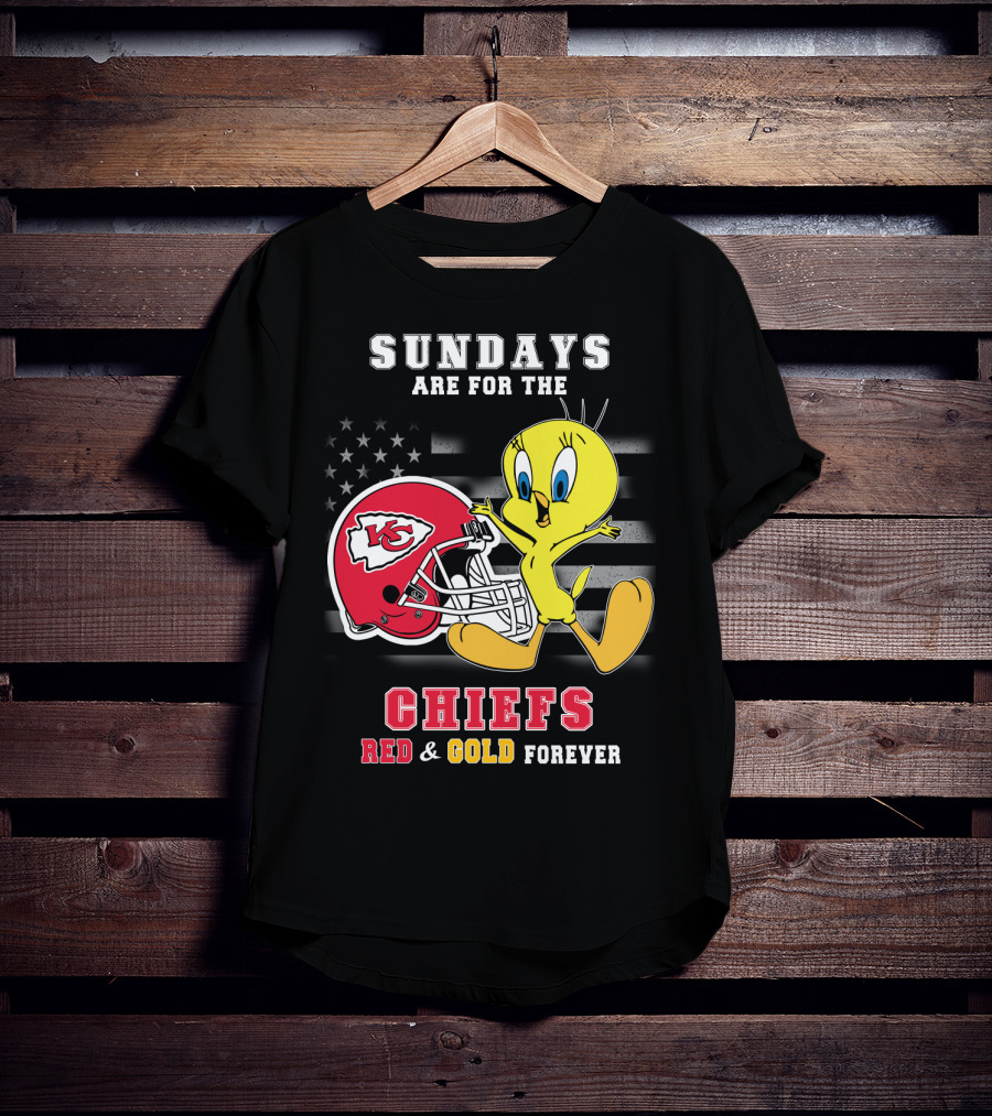Sundays Are For The Chiefs Red & Gold Forever T-Shirt