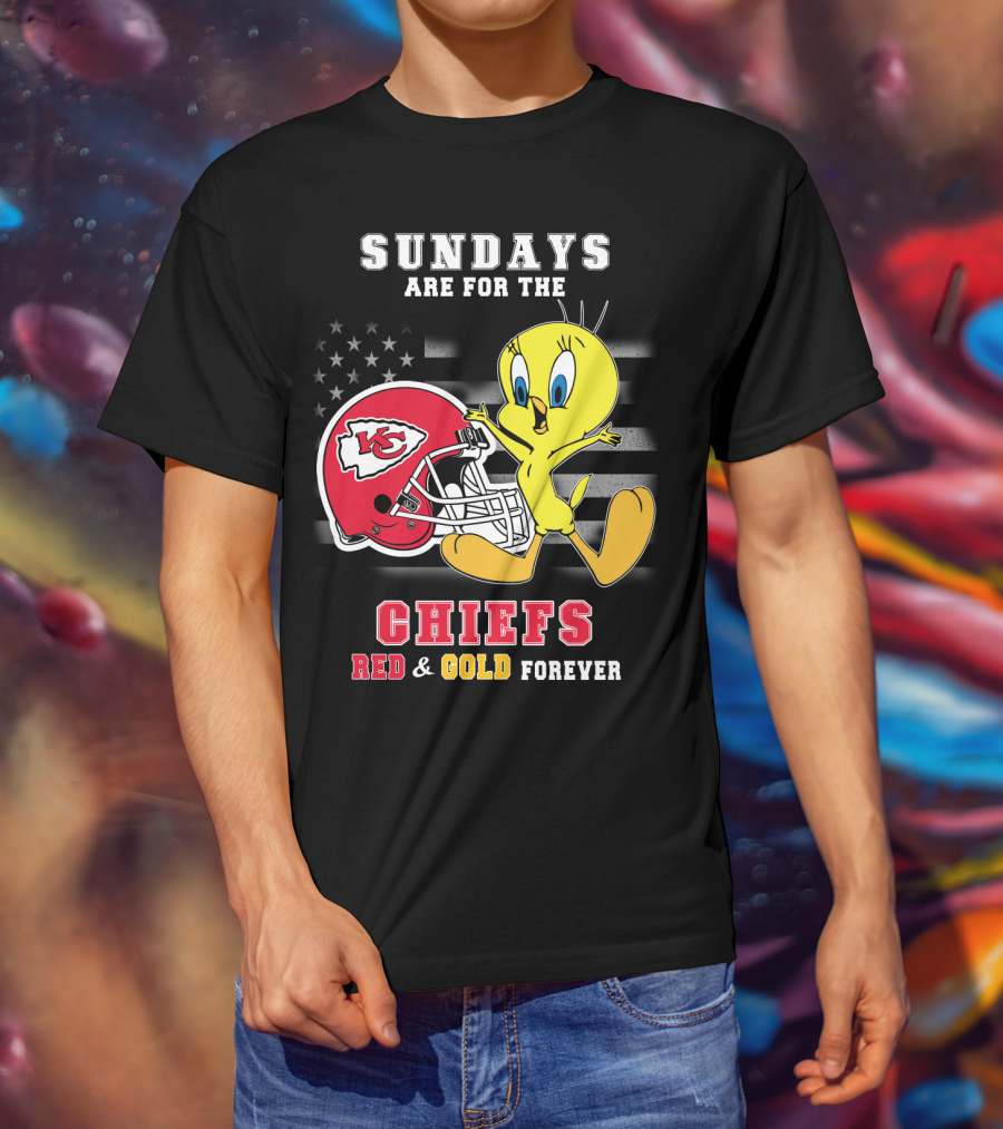 Sundays Are For The Chiefs Red & Gold Forever T-Shirt