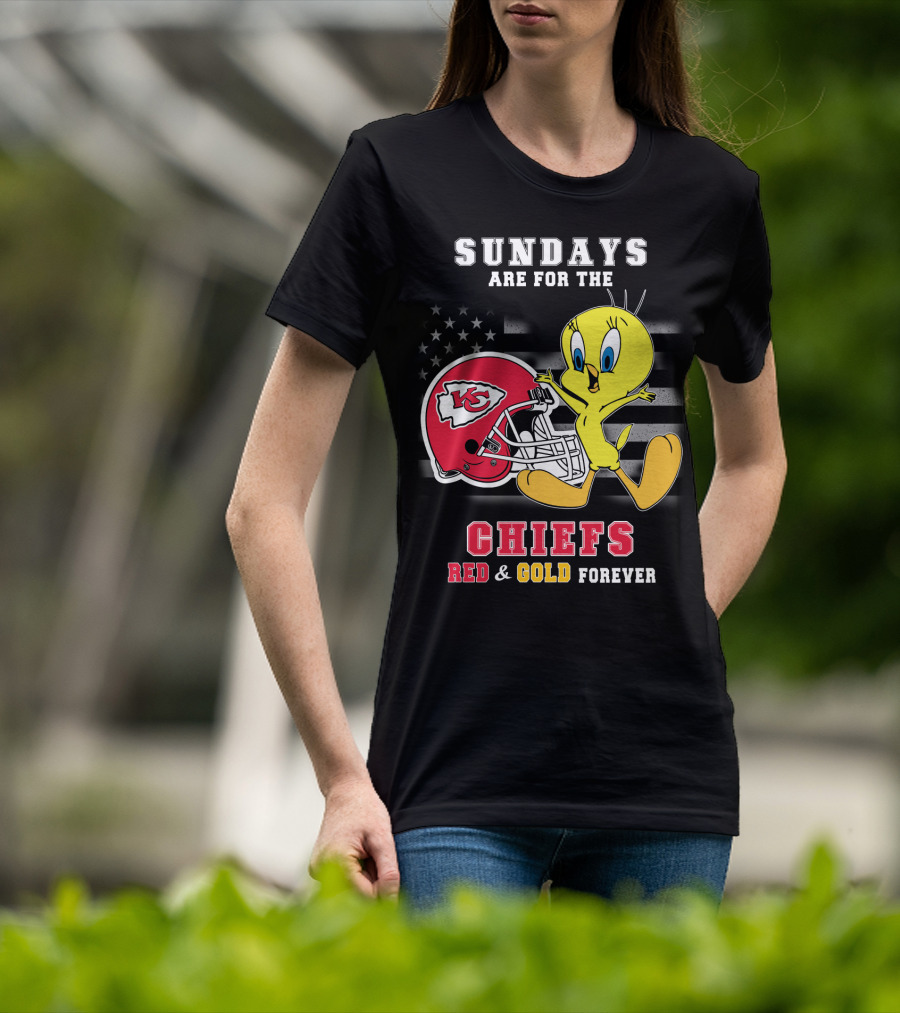 Sundays Are For The Chiefs Red & Gold Forever T-Shirt