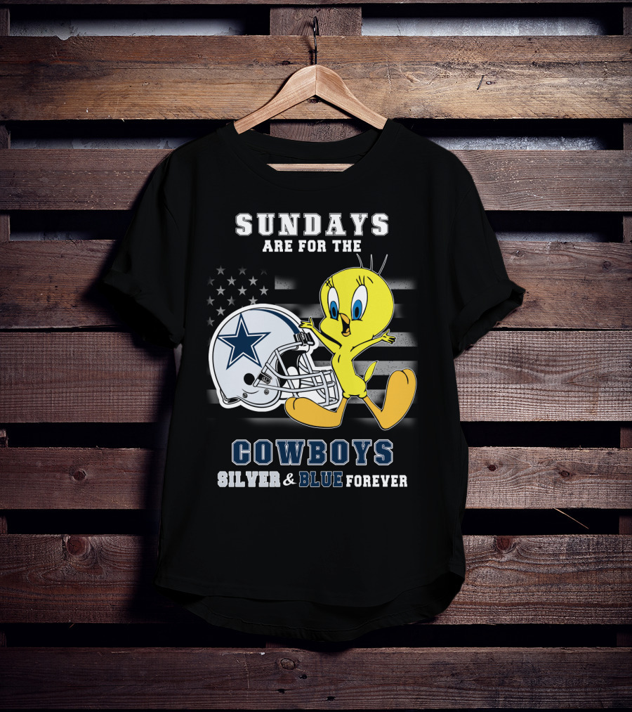 Sundays Are For The Cowboys Silver & Blue Forever Tweety T-Shirt