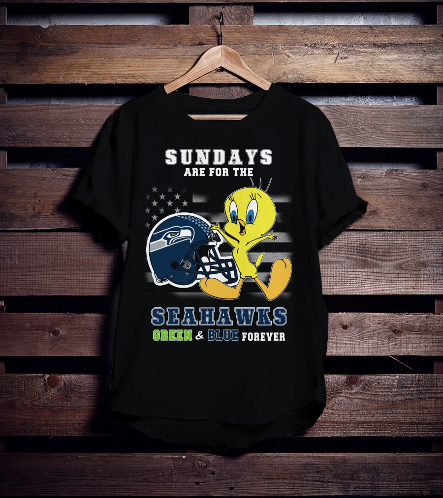 Sundays Are For The Seahawks Green And Blue Forever T-Shirt