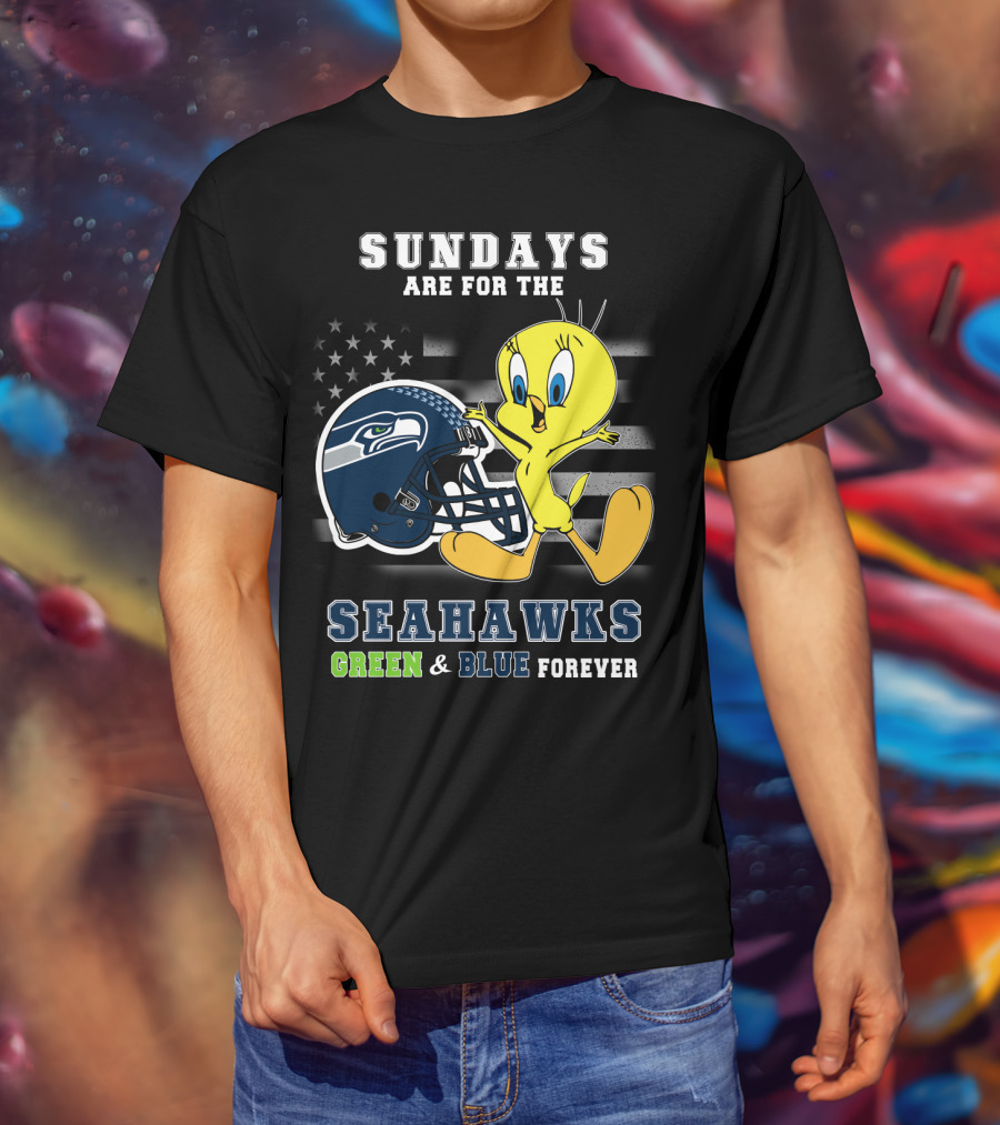 Sundays Are For The Seahawks Green And Blue Forever T-Shirt