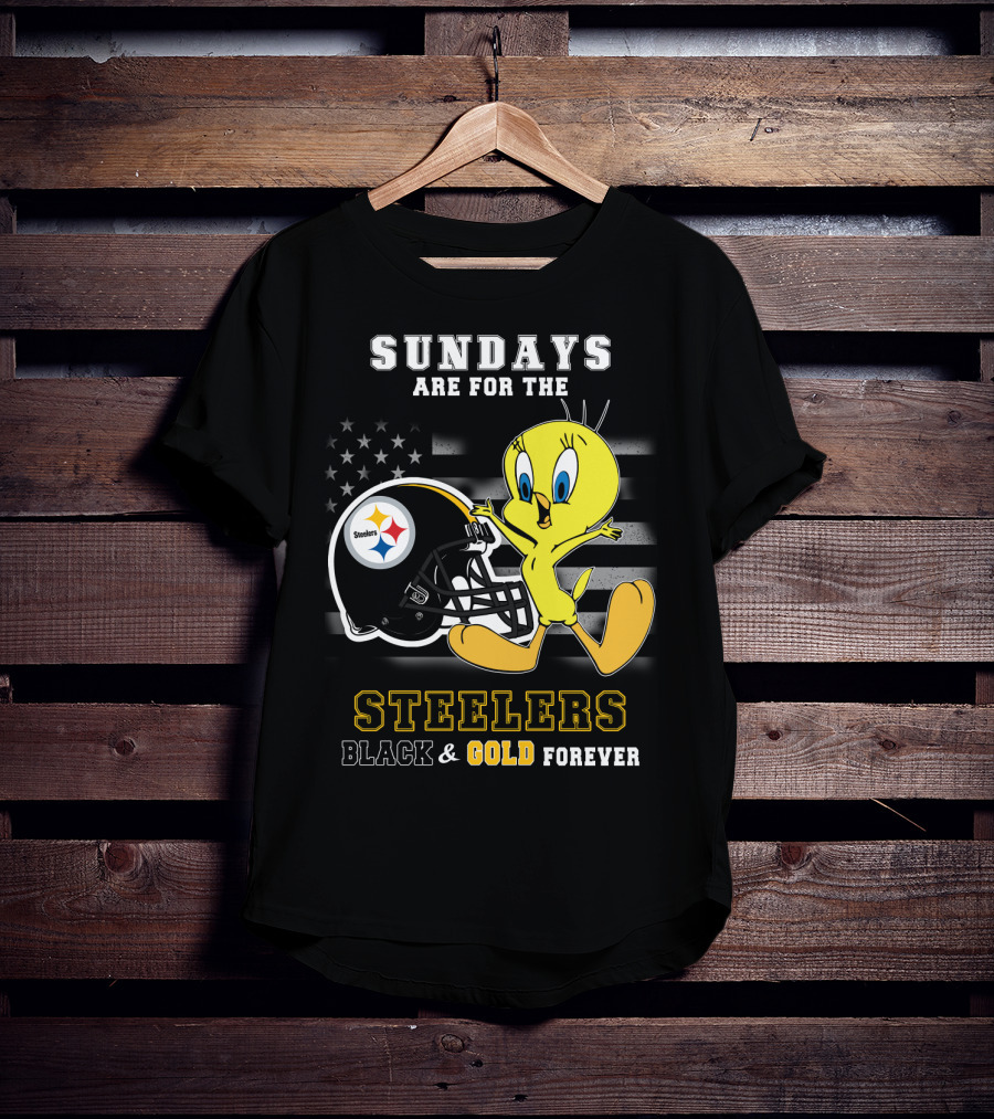 Sundays Are For The Steelers Black And Gold Forever T-Shirt