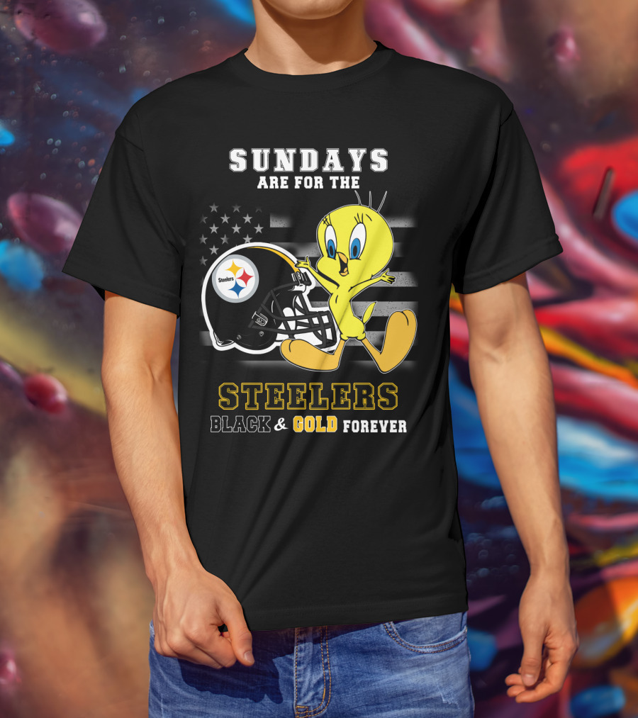 Sundays Are For The Steelers Black And Gold Forever T-Shirt
