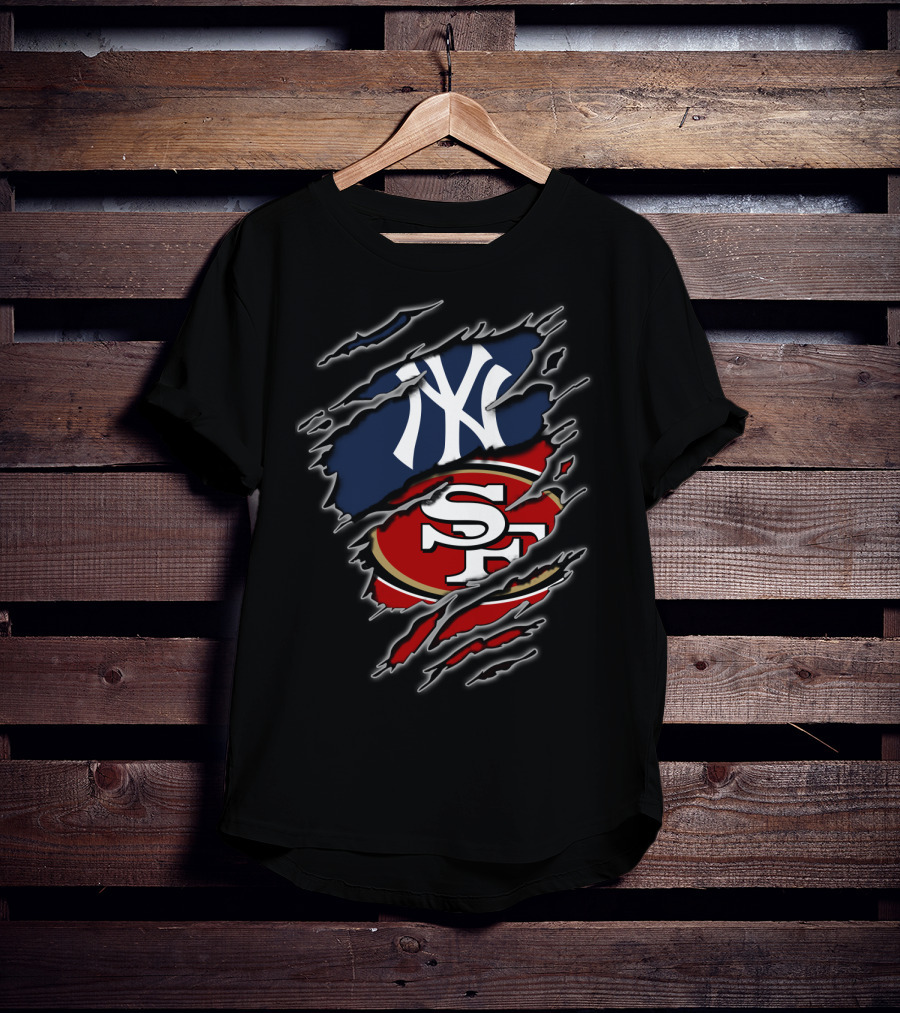 New York Yankees San Francisco 49ers Fan Fusion T-Shirt