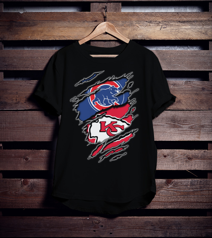 Chicago Cubs Kansas City Chiefs Fan T-Shirt
