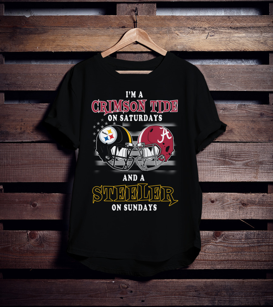 I'm A Crimson Tide On Saturdays And A Steeler On Sundays T-Shirt