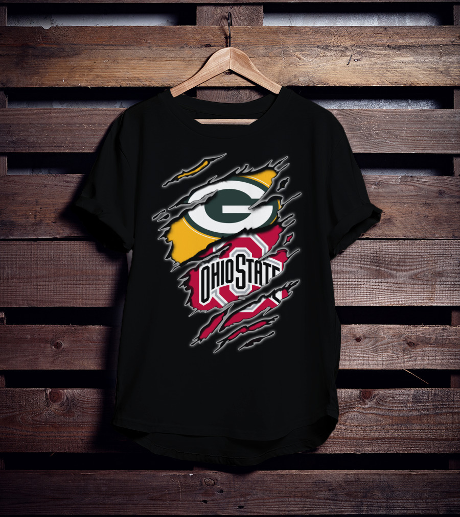 Green Bay Packers Ohio State Buckeyes Fan Combination T-Shirt