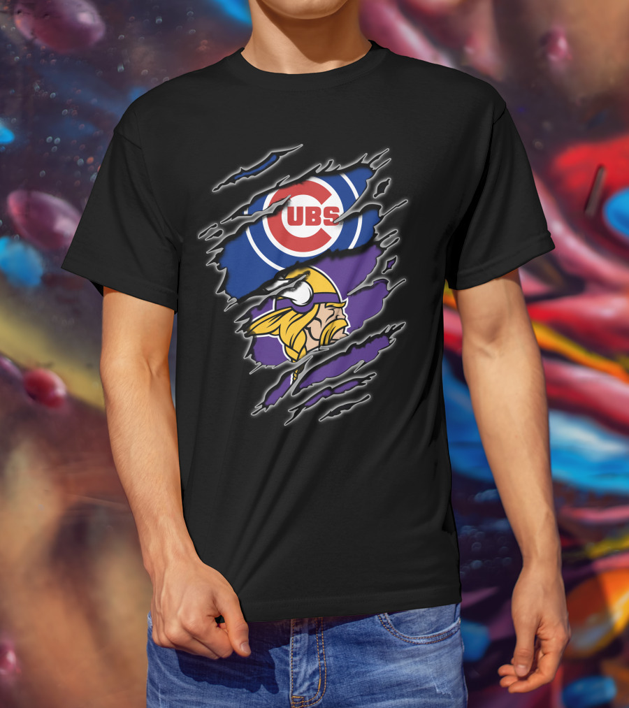 Cubs Vikings Crossover Fan T-Shirt
