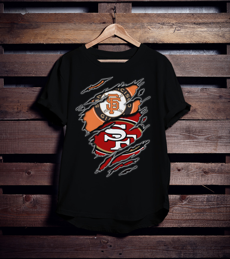 San Francisco Giants 49ers Fan Logo Combo T-Shirt
