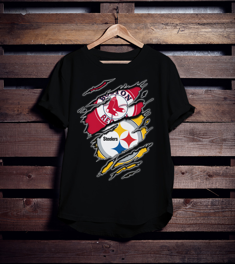 Boston Red Sox Steelers Fan T-Shirt