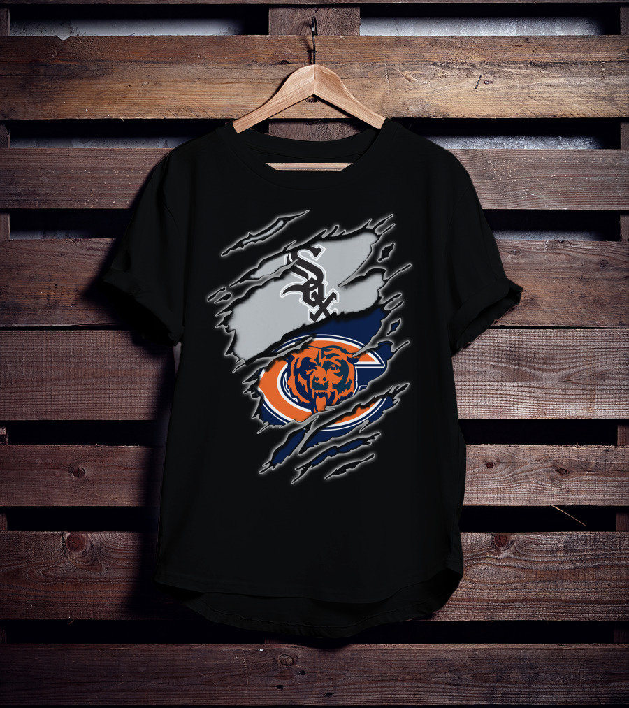 Chicago White Sox And Chicago Bears Fan Logos T-Shirt