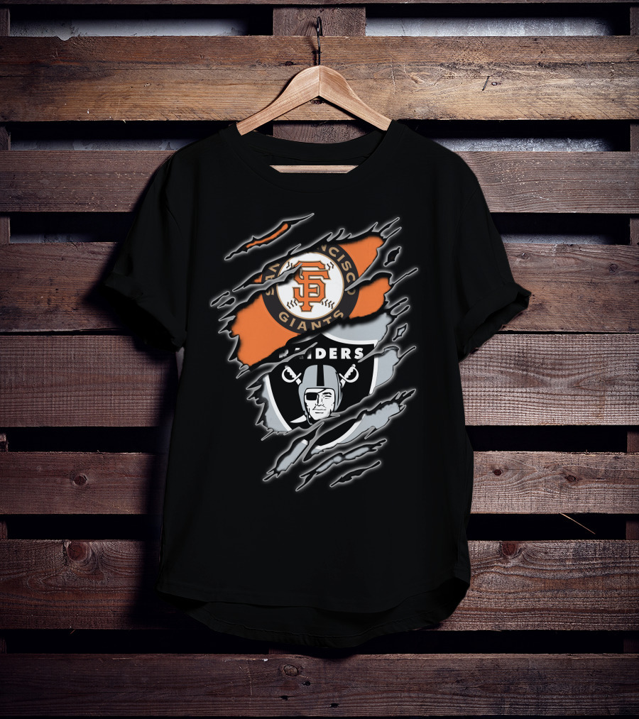San Francisco Giants And Raiders Fans Collaboration T-Shirt