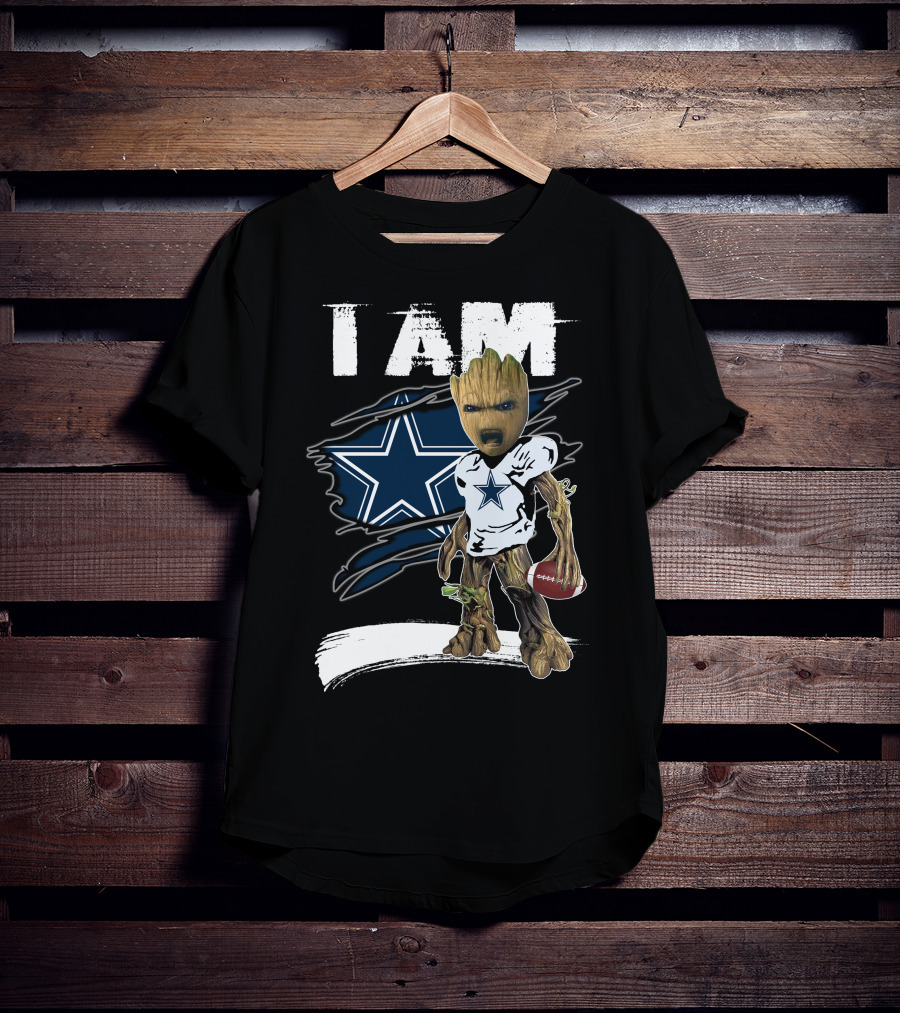 I Am Cowboys Football Groot Star T-Shirt