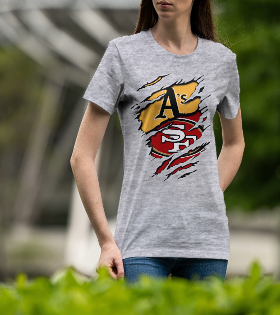 49ers Sf And Athletics A's Logo Mashup T-Shirt