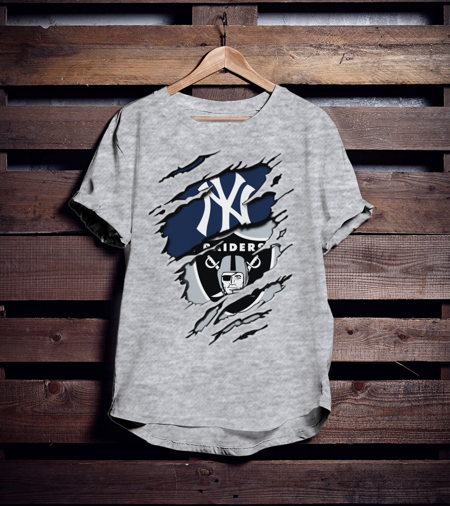 Raiders Yankees Dual Logo Fusion T-Shirt