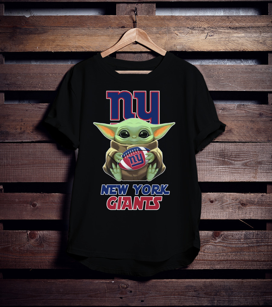 Ny Giants New York Baby Yoda Football T-Shirt