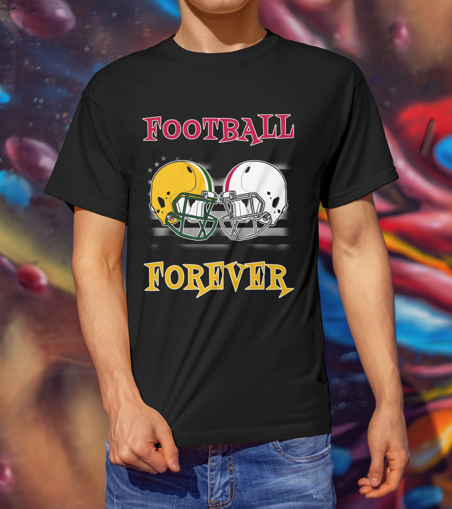 Football Forever Pack Buck Helmets Stars Stripes T-Shirt