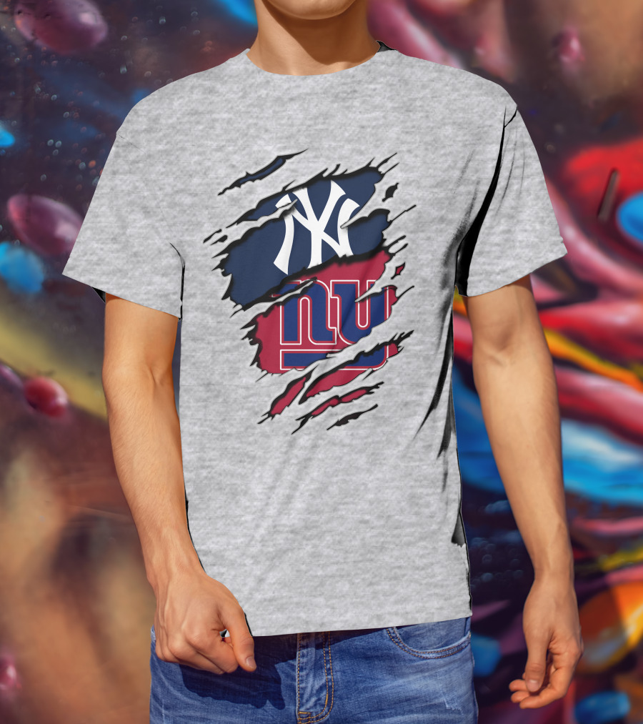 Yankees Giants Logo Blend T-Shirt