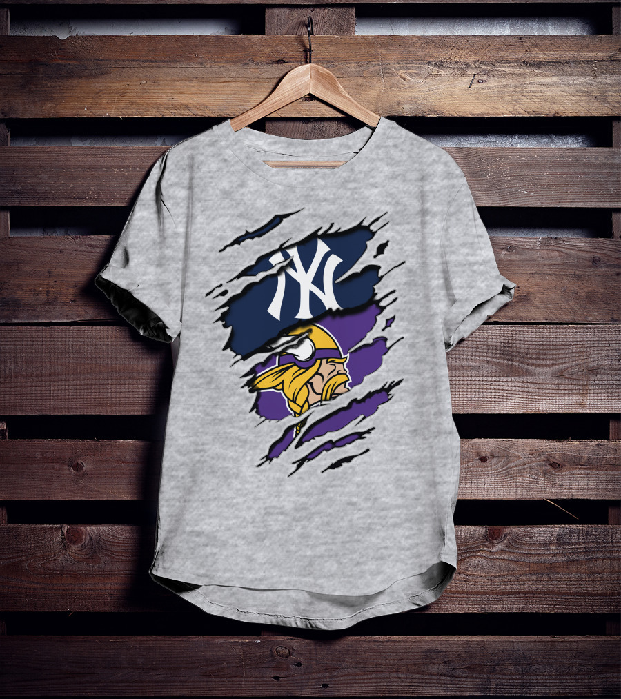 Vikings Yankees Dual Team Spirit T-Shirt