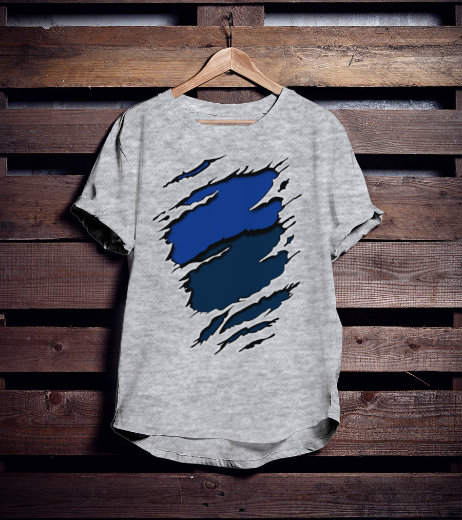 Cow Cubs Blue Gray Claw Marks T-Shirt