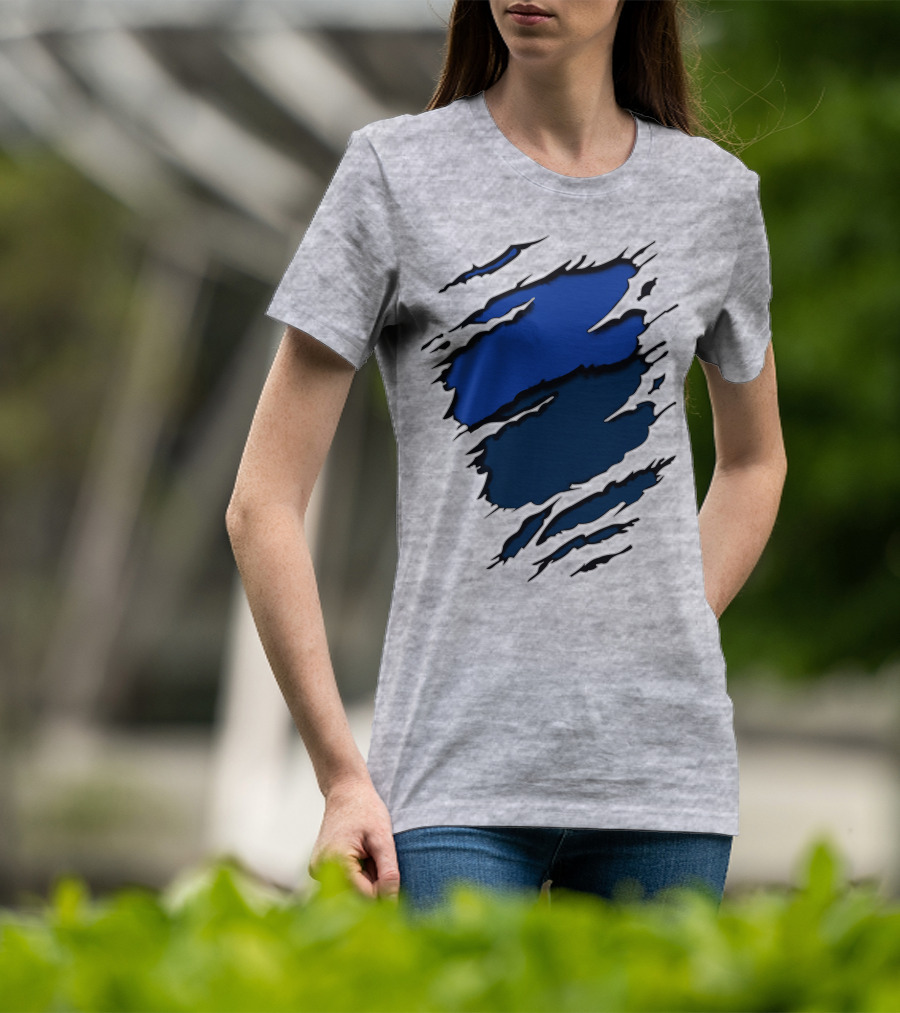 Cow Cubs Blue Gray Claw Marks T-Shirt