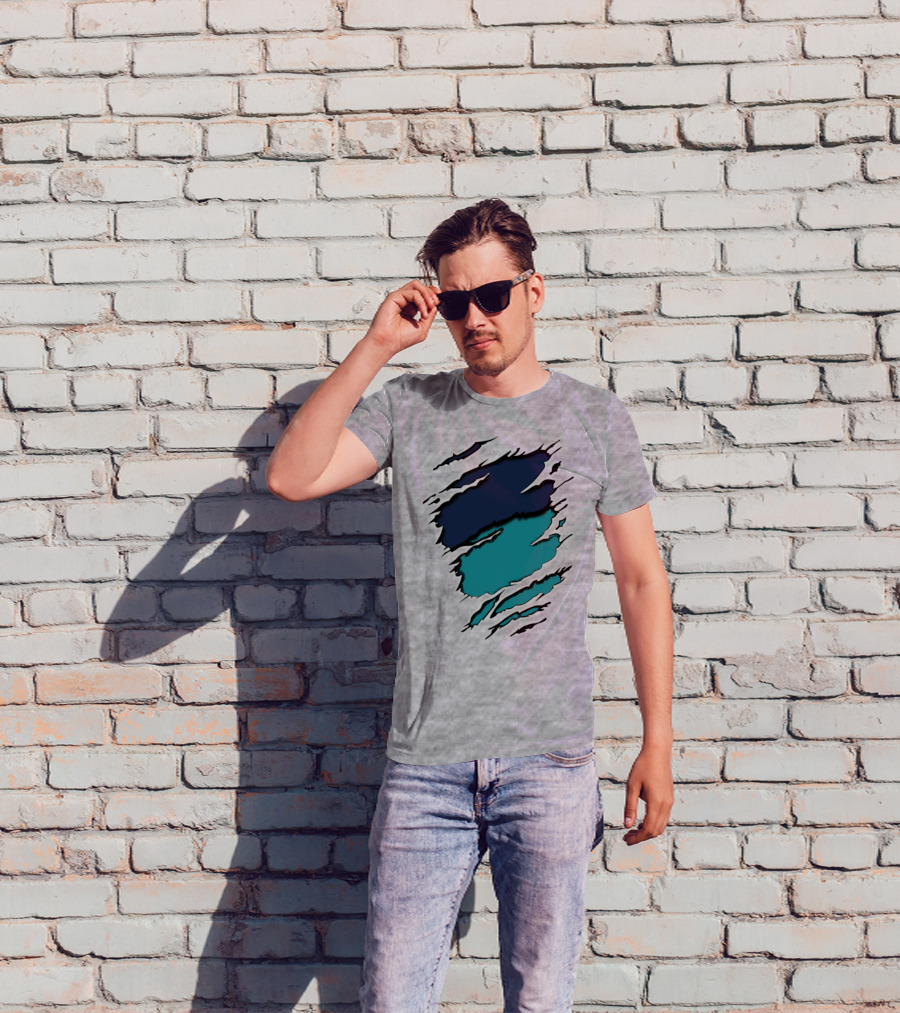 Dolp-Yan Ripped Ocean Waves T-Shirt