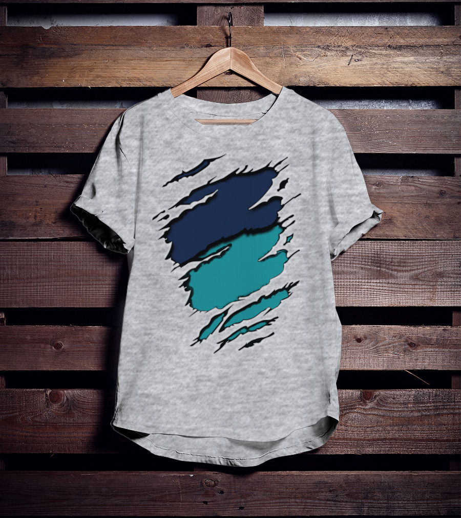 Dolp-Yan Ripped Ocean Waves T-Shirt