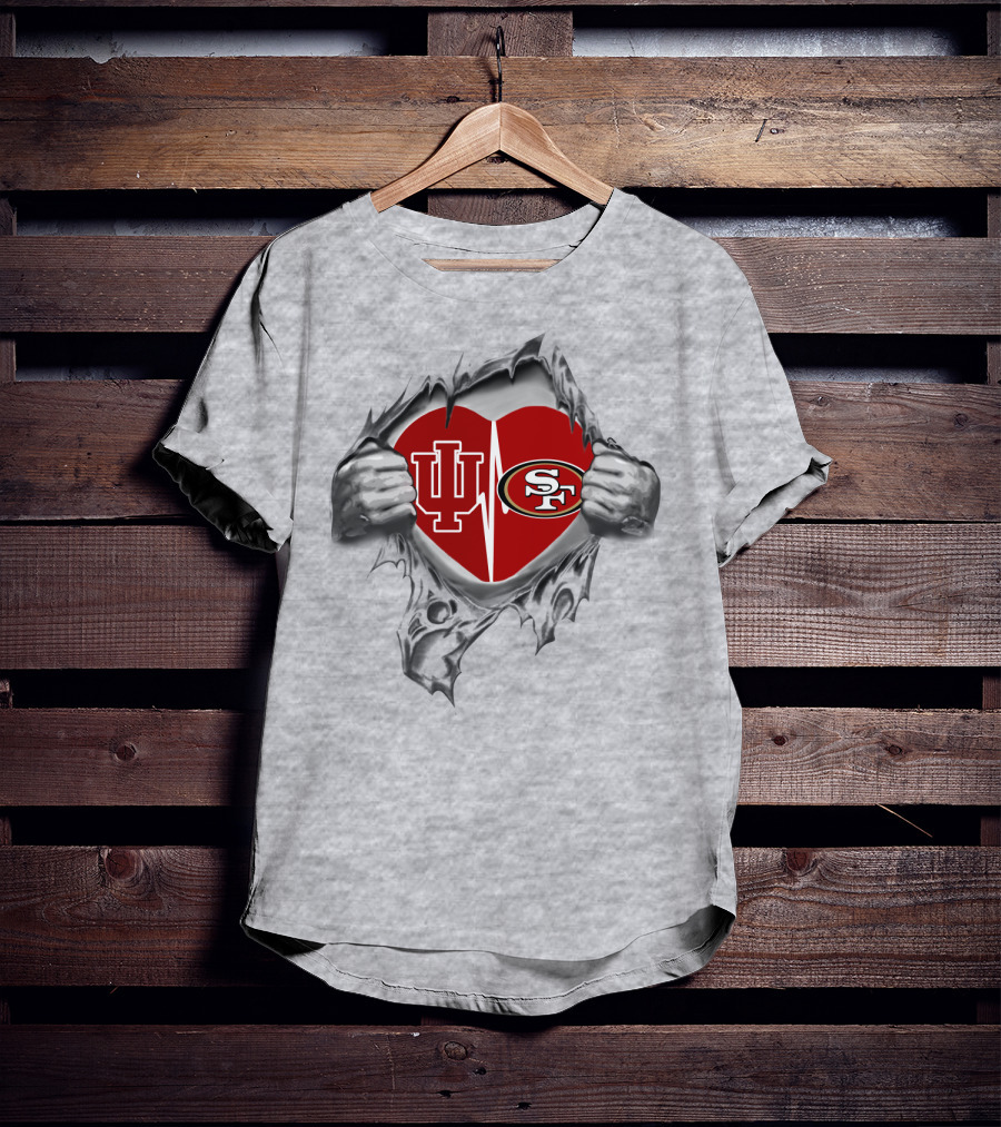 49Ers Indiana Hoosiers Heart T-Shirt
