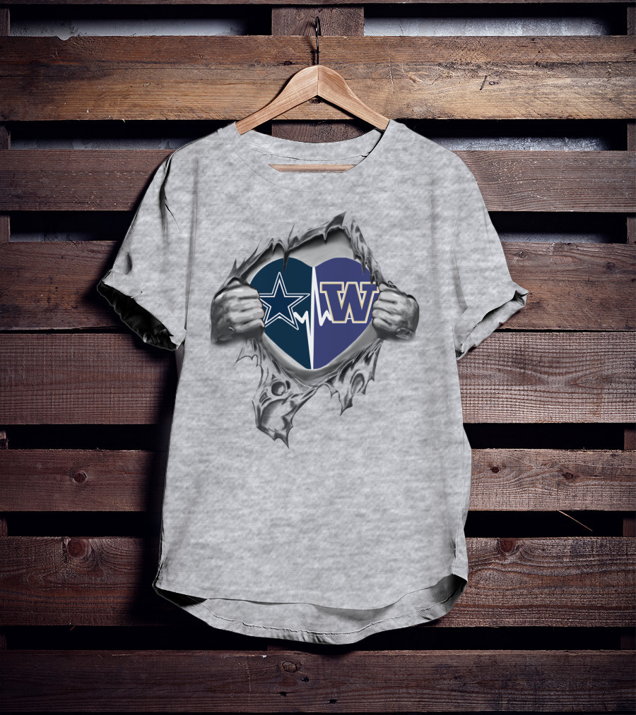 Cowboys Washington Heart Design It's In My Heart T-Shirt