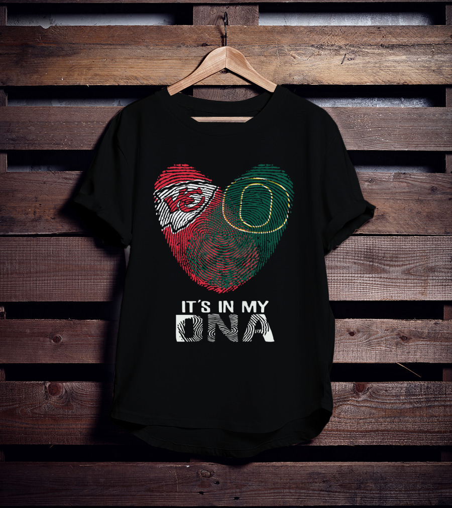 Kansas City Chiefs Oregon Ducks It's In My Dna T-Shirt