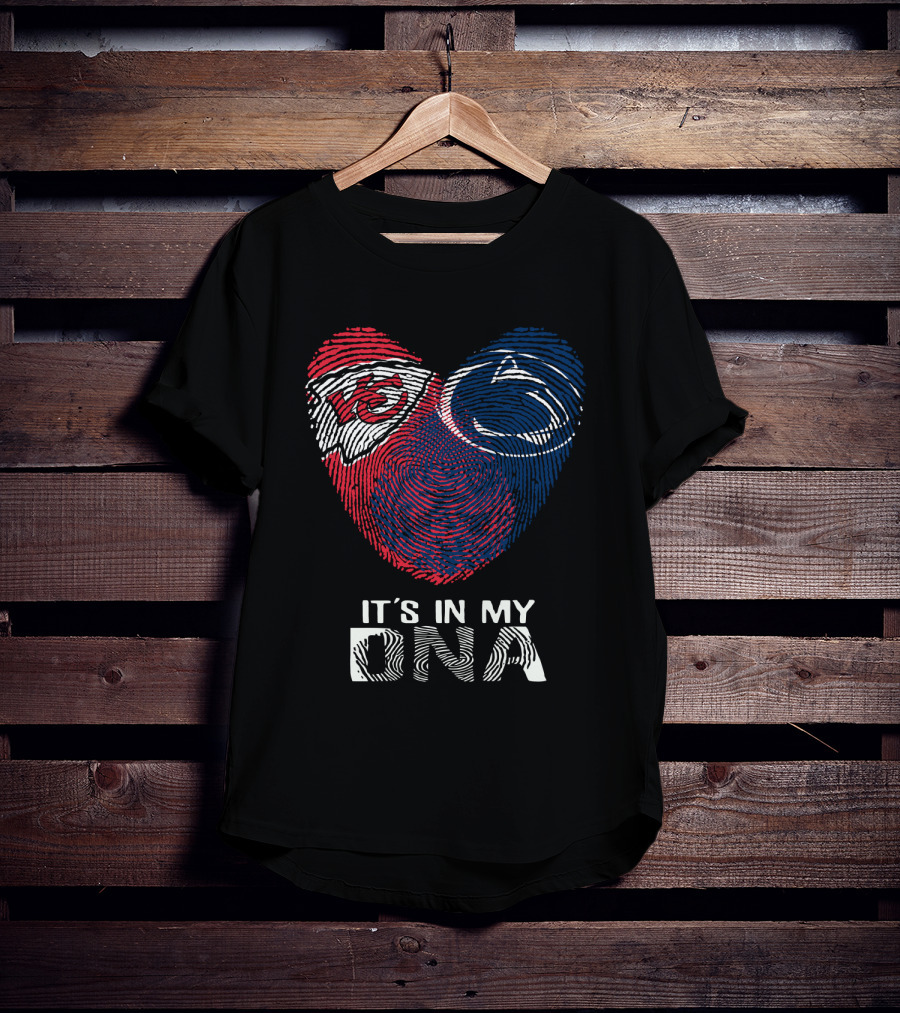 Chiefs Penn State It's In My DNA Fingerprint Heart T-Shirt