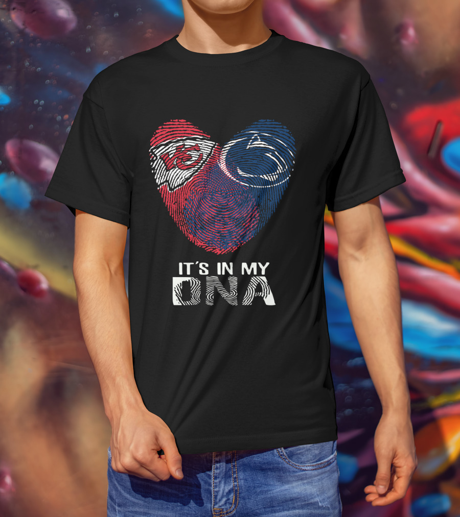 Chiefs Penn State It's In My DNA Fingerprint Heart T-Shirt
