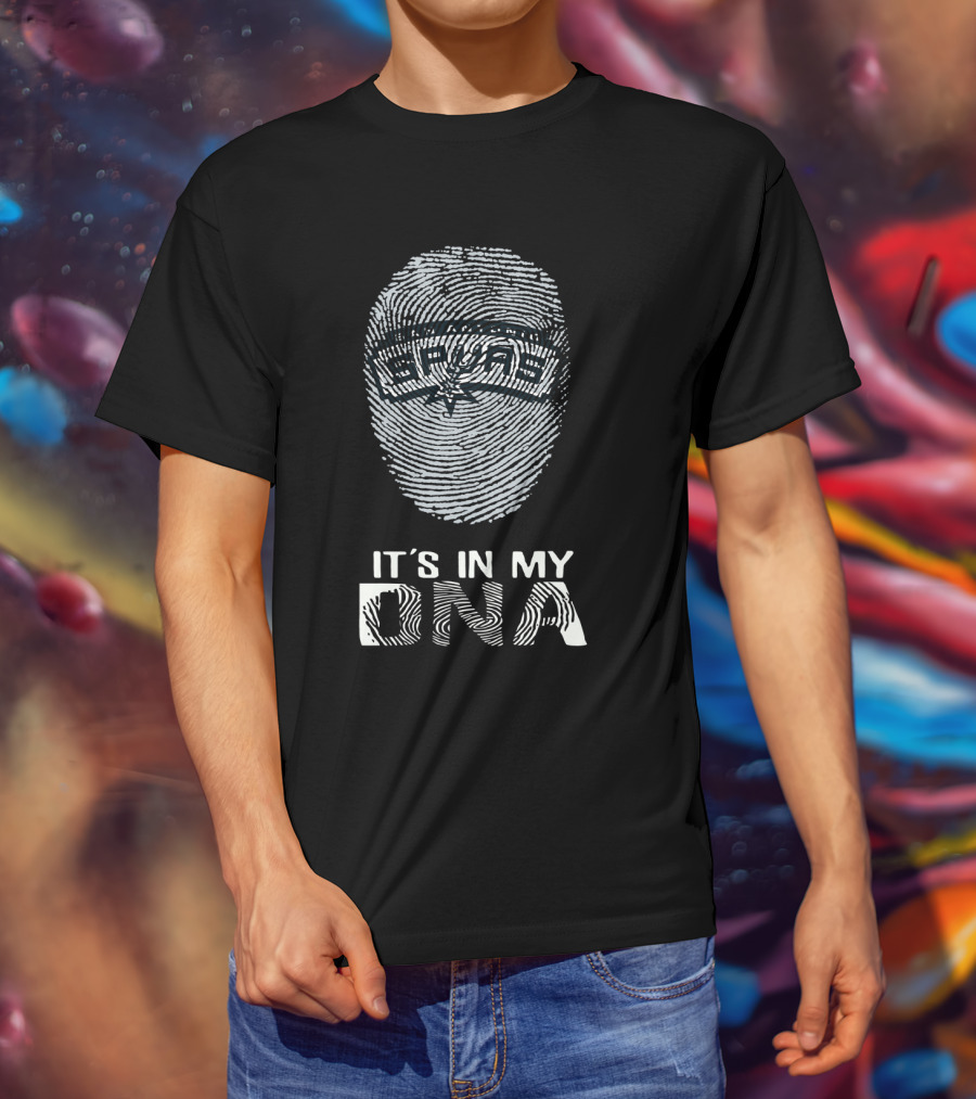 San Antonio Spurs It's In My DNA Fingerprint T-Shirt