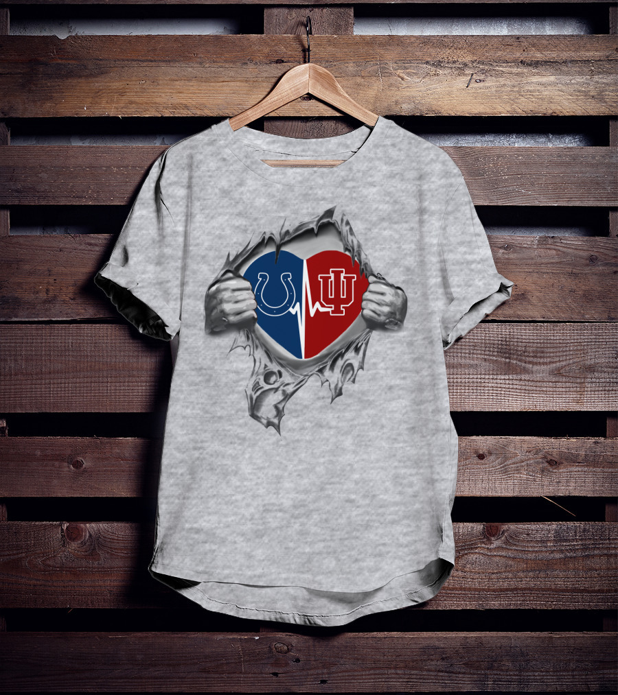 Colts Hoosiers Heartbeat Symbol Of Devotion And Pride T-Shirt