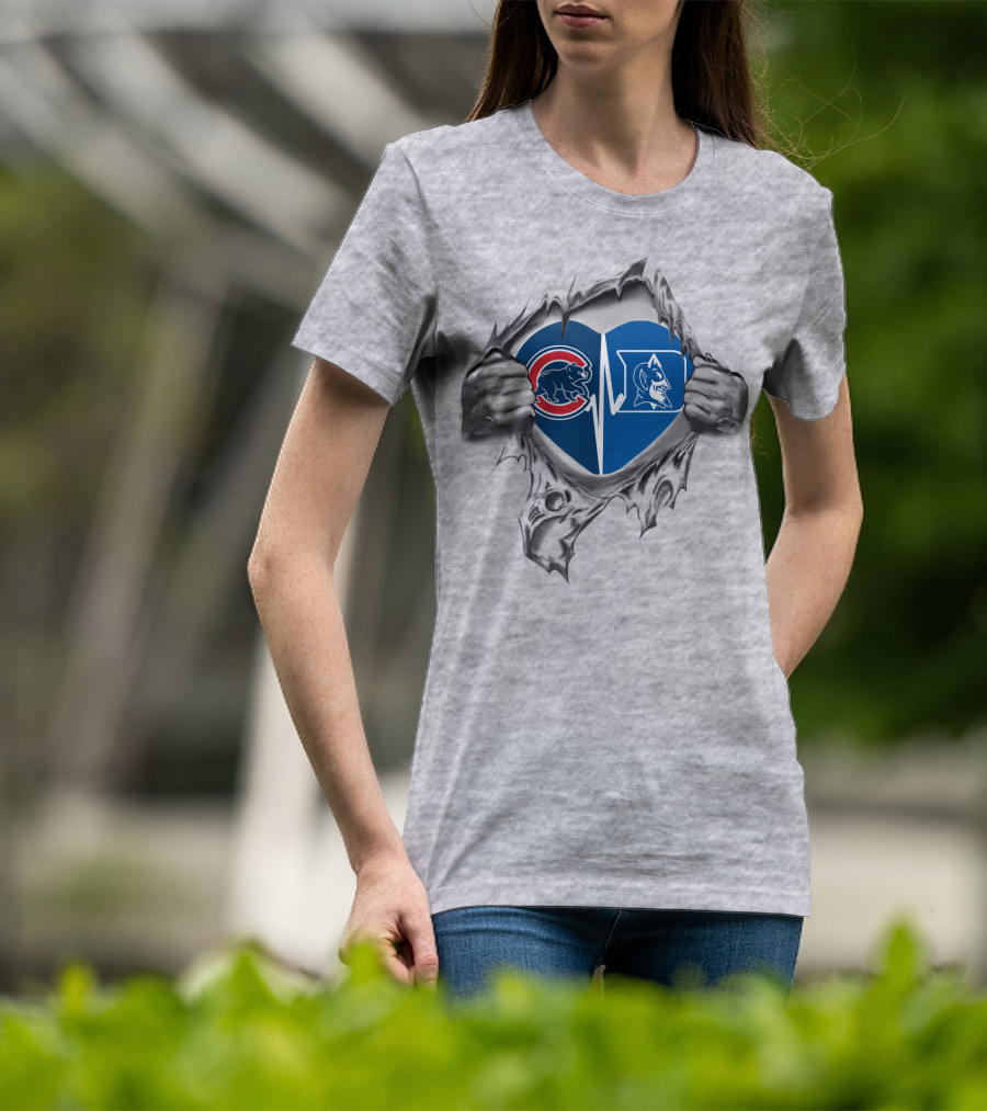 Cubs Duke Heartbeat Passion Logo Split T-Shirt